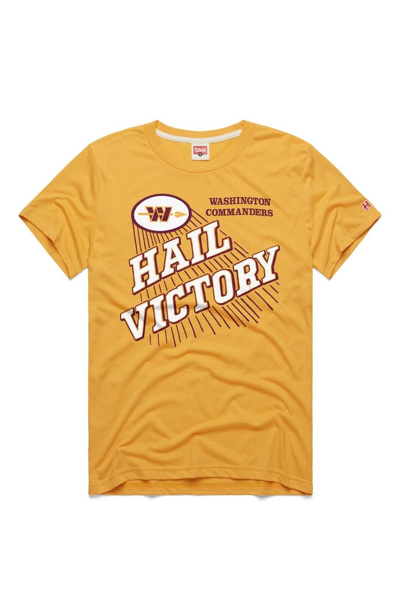 Homage Men's Homage Gold Washington Commanders Hail Victory Logo Tri-Blend T-Shirt, Main, color, Gold