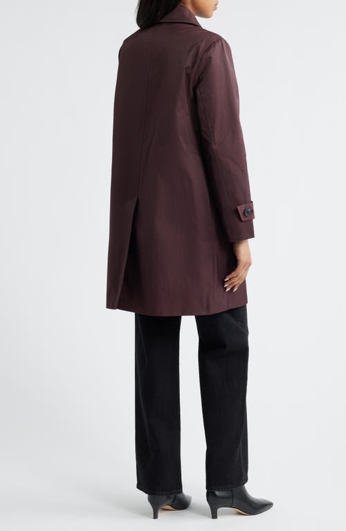 London Fog Oversize Single Breasted Hooded Raincoat In Red