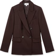 Reiss Solene Wool Blend Double Breasted Blazer