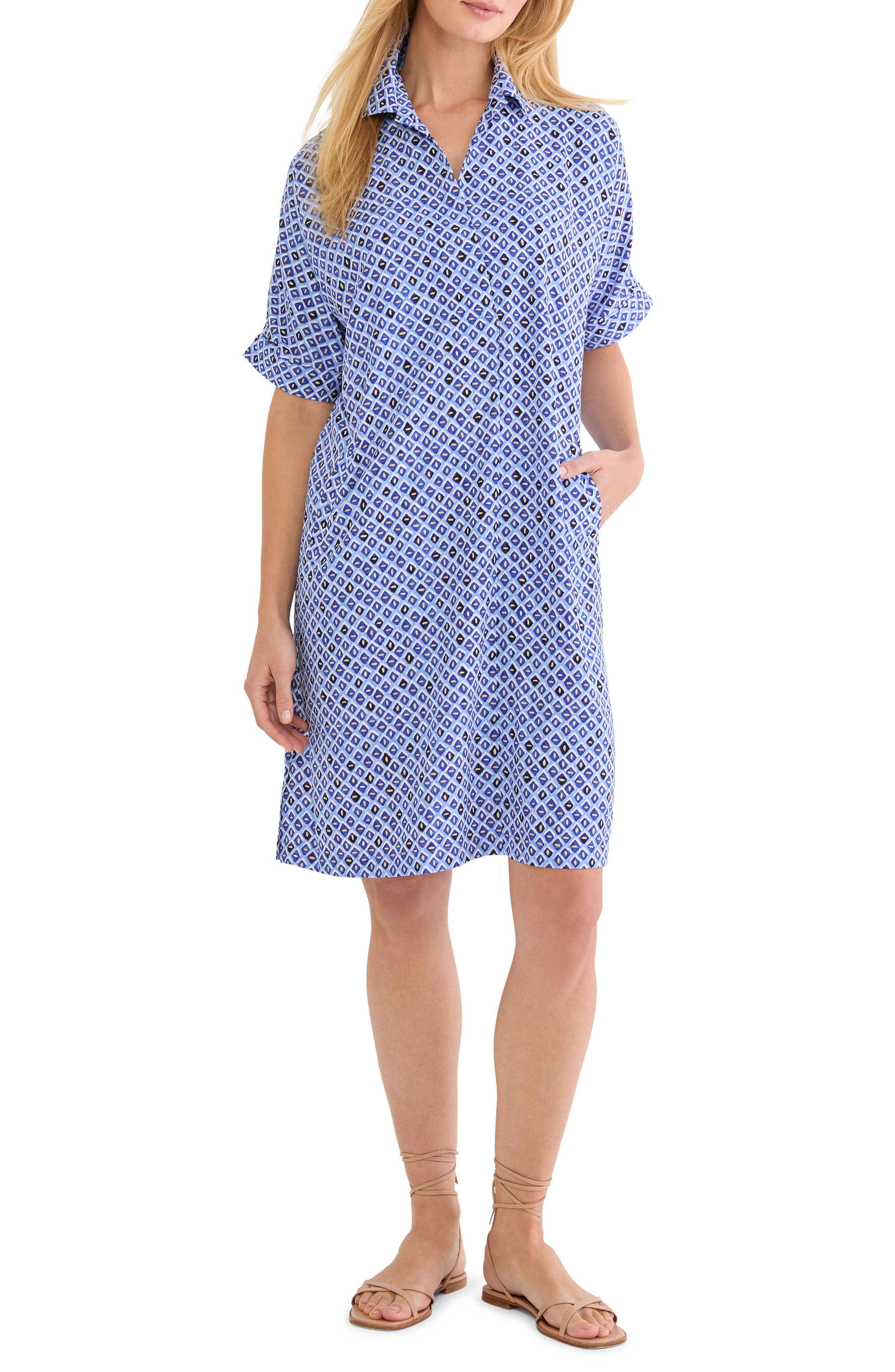 Devon Mosaic Print Shift Dress