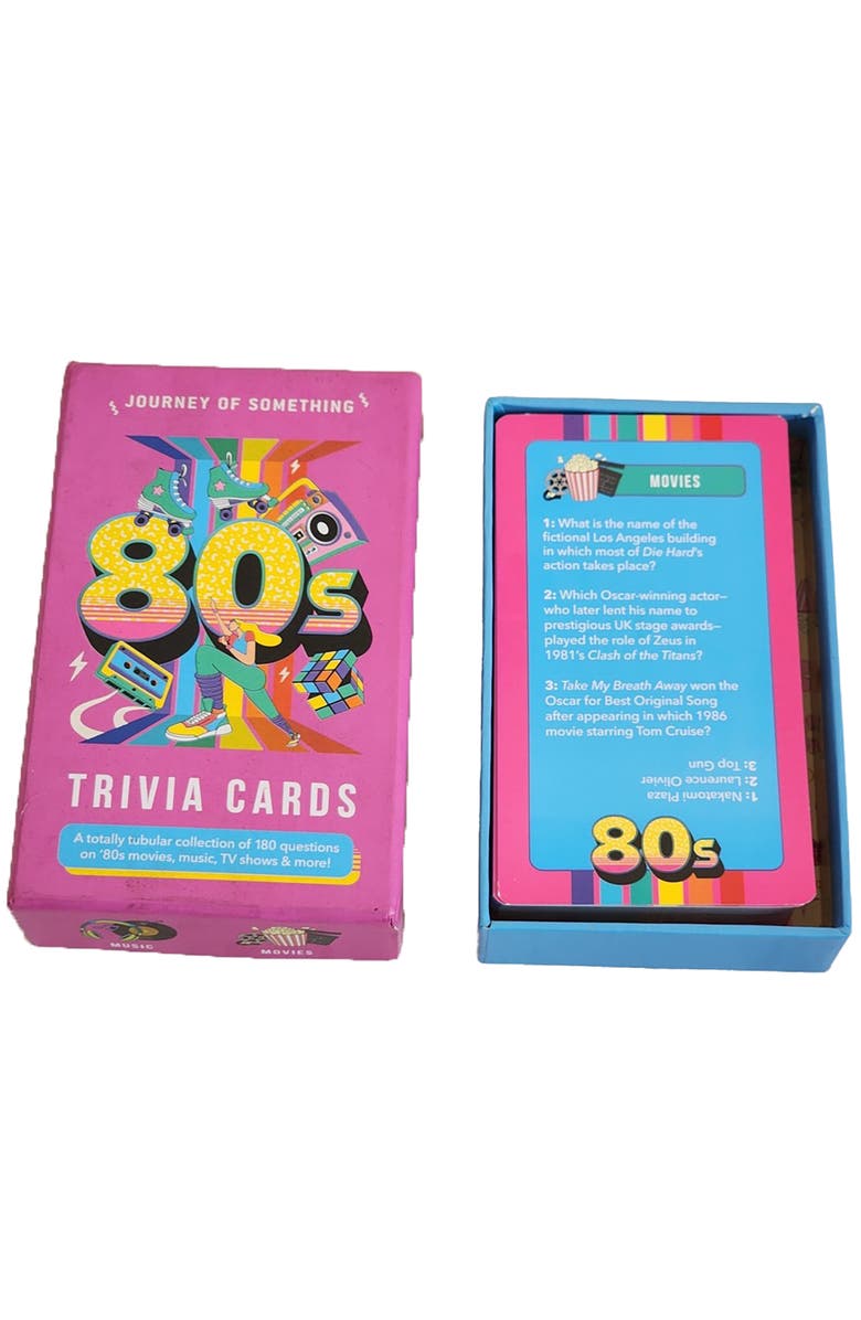 Journey of Something 80
s Trivia Cards, Party Card Game, 180 Rad Questions, Alternate, color, Multicolored