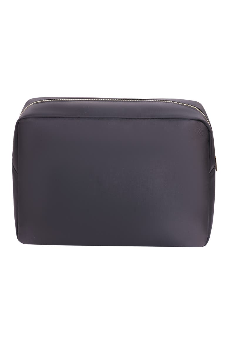 Extra Large Heart Bow Cosmetics Bag, Alternate, color, BLACK/RED