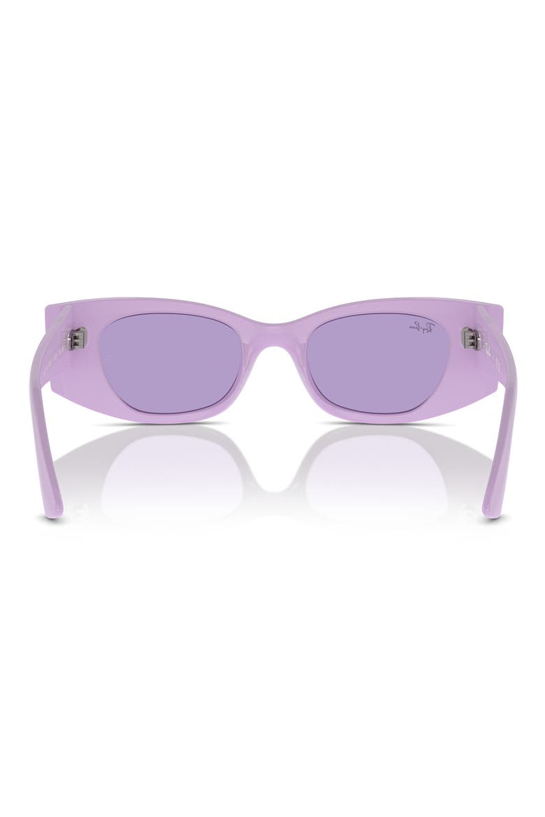 Kat 49mm Small Rectangular Sunglasses, Alternate, color, VIOLET