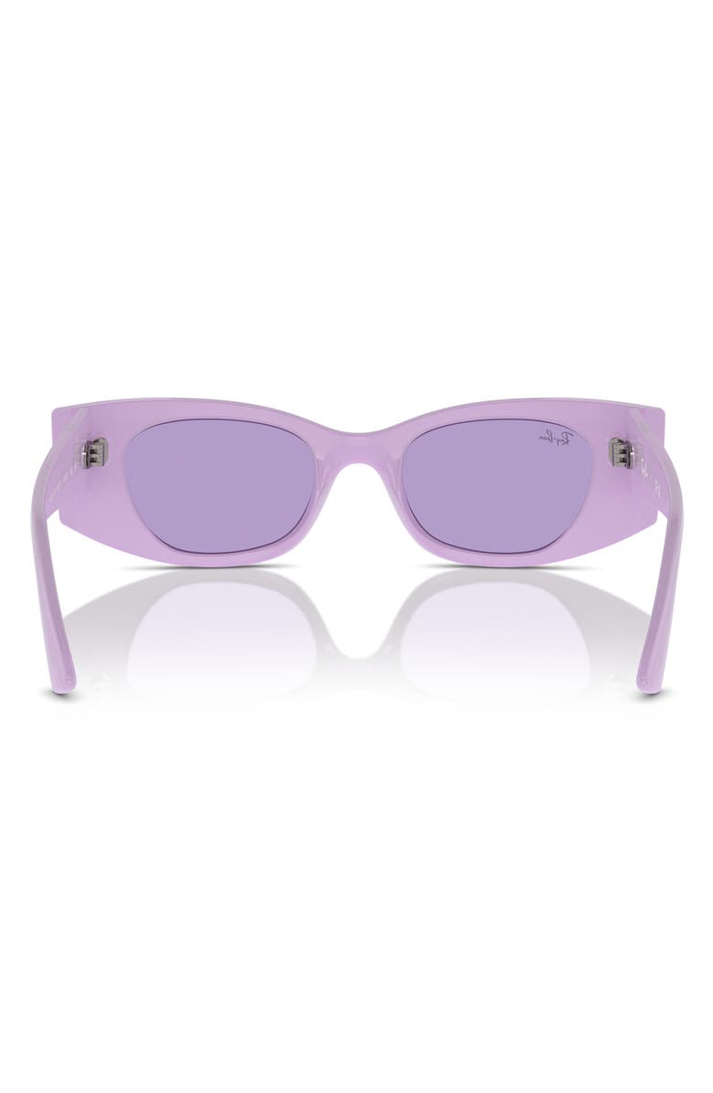 Ray-Ban Kat 49mm Small Rectangular Sunglasses, Alternate, color, Violet