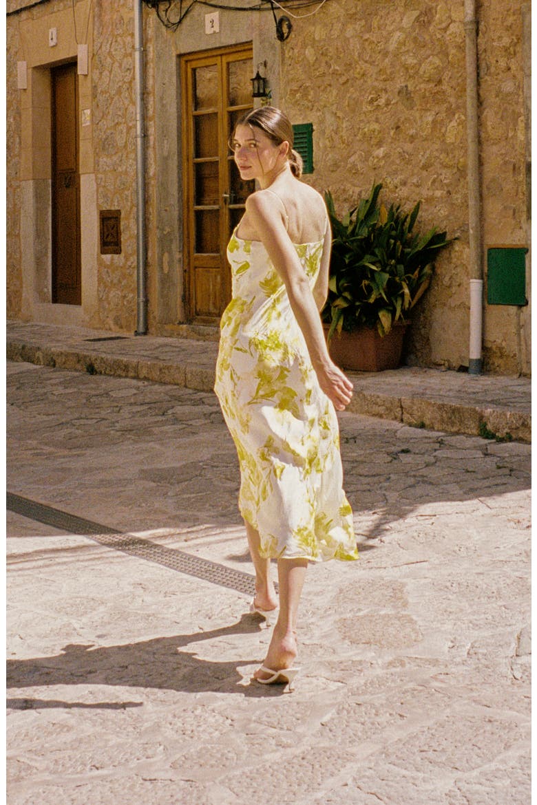 floral cowl neck midi dress Floral Cowl Neck Tie Waist Midi Dress