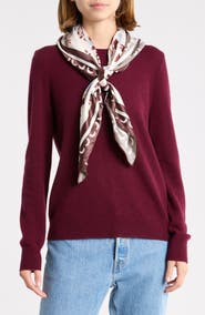 NORDSTROM RACK Floral Satin Scarf