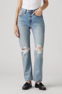 Levi's 501® Ripped High Waist Straight Leg Jeans
