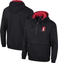 COLOSSEUM Men's Colosseum Black Stanford Cardinal Half-Zip Hoodie