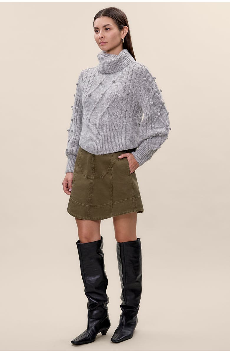 Rebecca Taylor Petra Sweater, Alternate, color, Light Grey