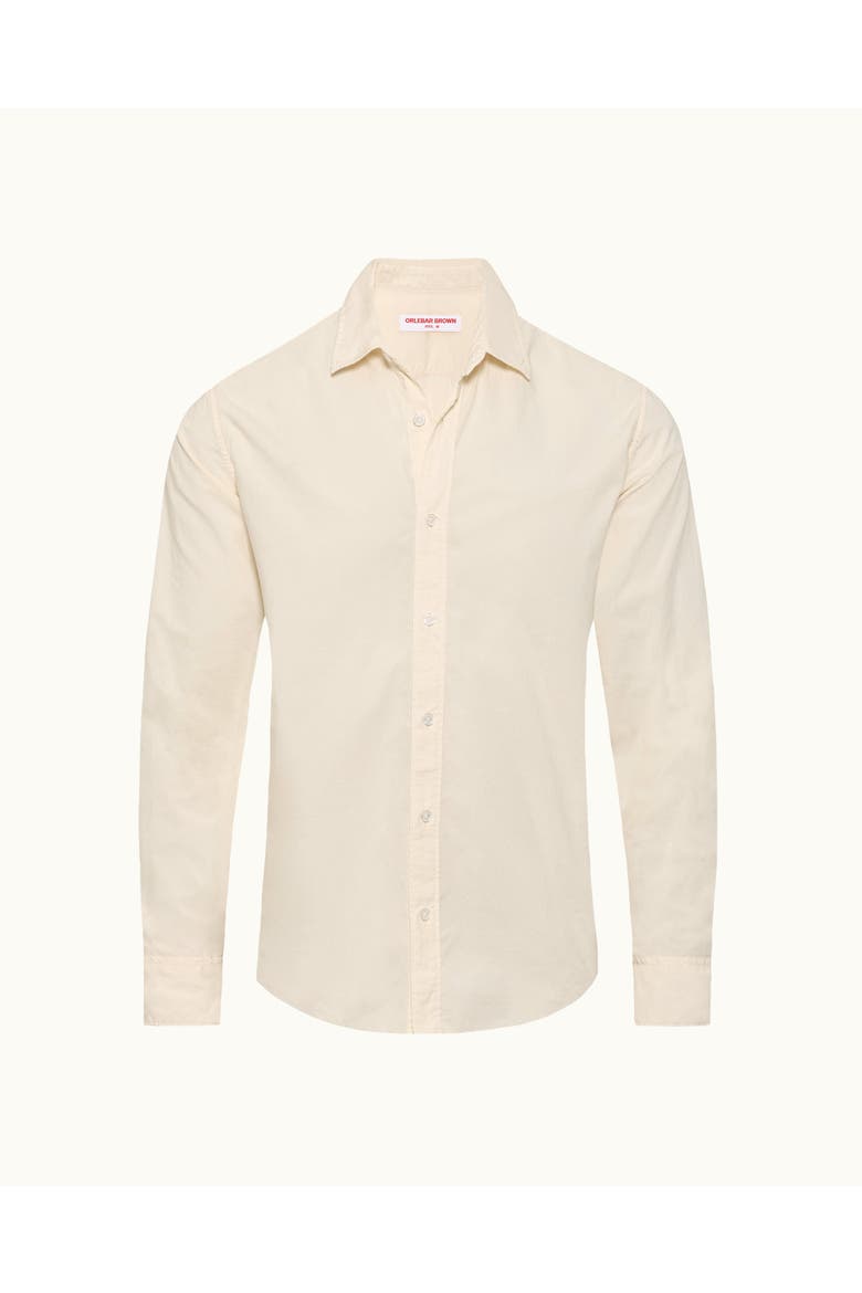 Giles Tailored Fit Garment Dye Poplin Shirt, Alternate, color, LATTE