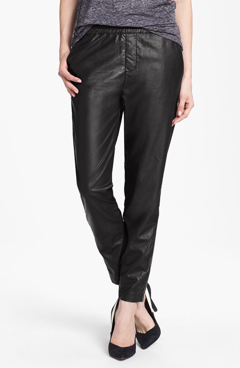 Piper Faux Leather Track Pants, Main, color, 