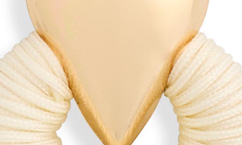 Nordstrom Rack Thread Wrapped Door Knocker Earrings In Ivory- Gold