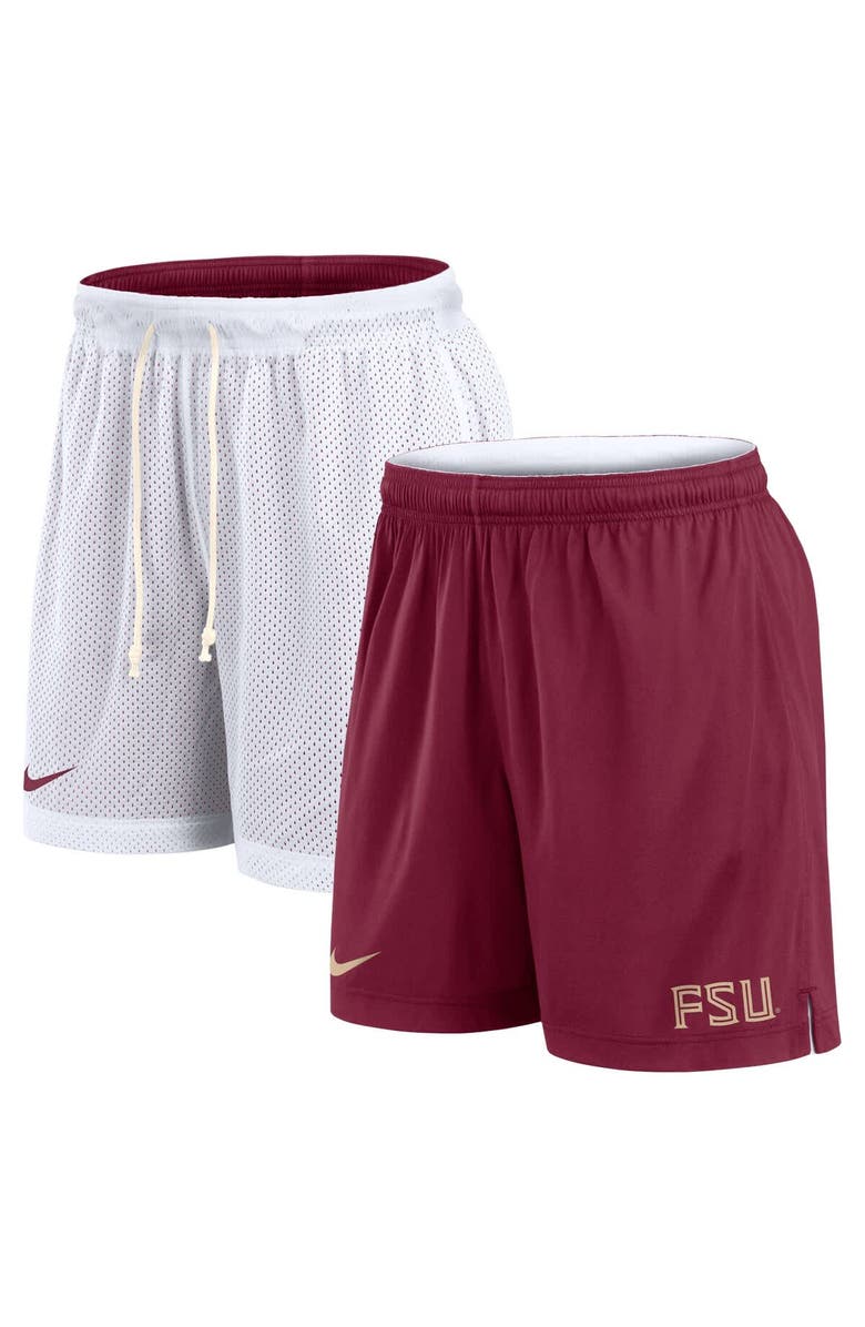 Nike Men's Nike White/Garnet Florida State Seminoles Primetime Reversible Performance Shorts, Main, color, 