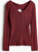 H&M Rib-knit Twist-detail Top