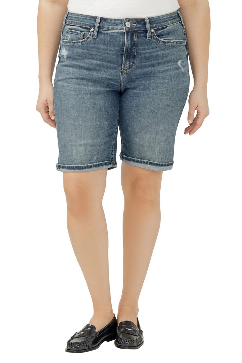 Suki Denim Bermuda Shorts, Main, color, SUNBURY