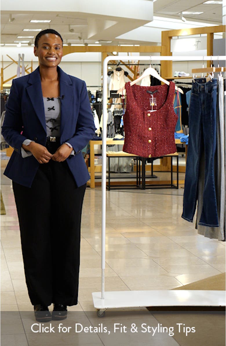 Tweed Button Front Top, sales video thumbnail