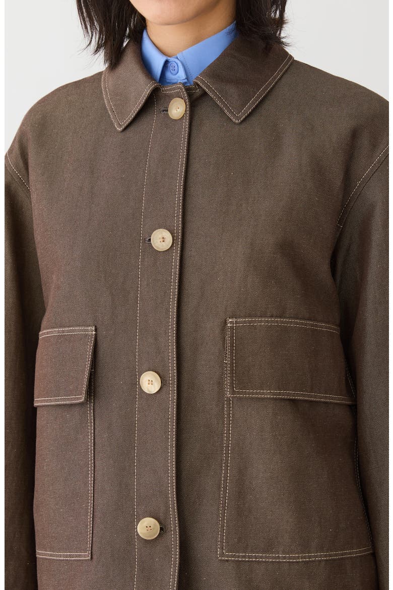 Workwear Cotton & Linen Twill Jacket, Alternate, color, ROOT