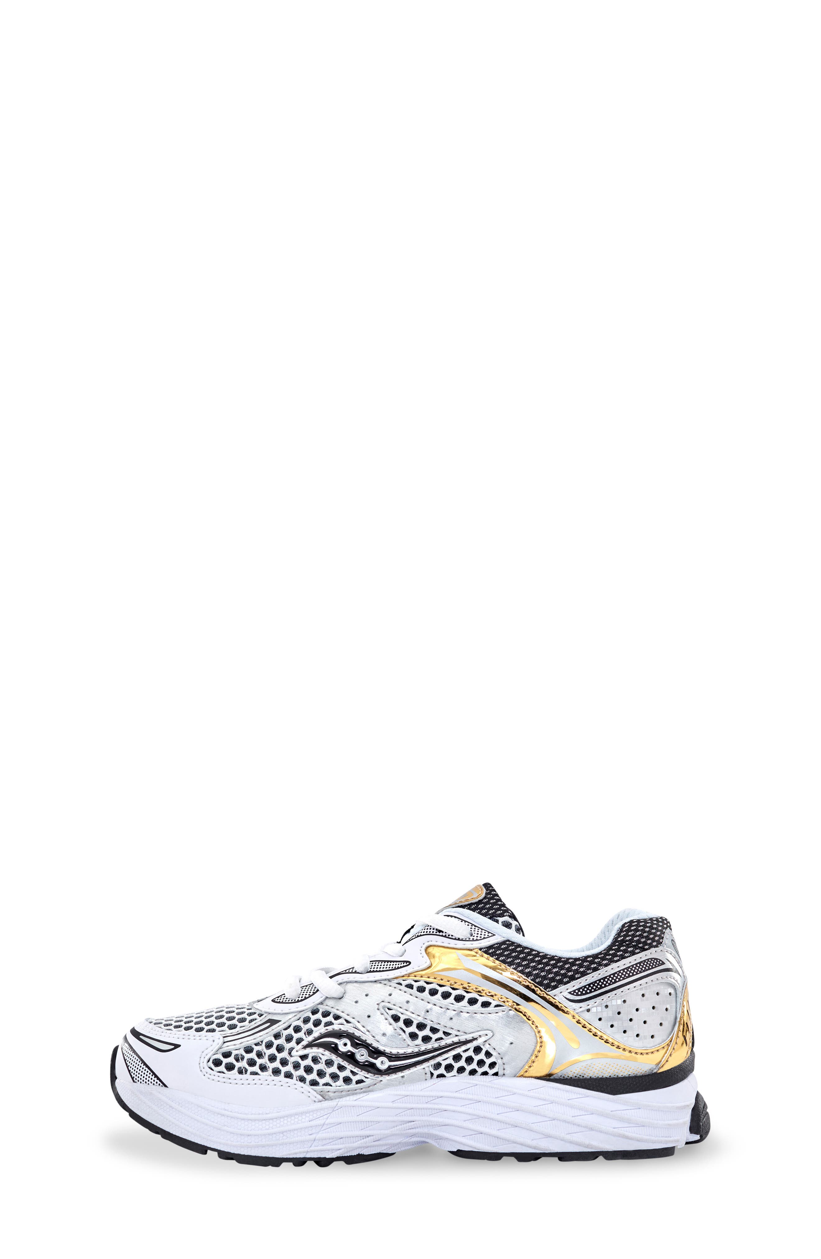 Saucony Kids' ProGrid Omni 9 Sneaker, Alternate, color, Silver/Gold