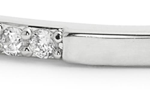 Nordstrom Cubic Zirconia Station Bangle Bracelet In Clear- Silver