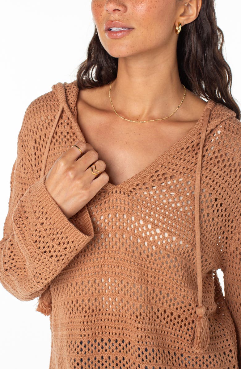 Roxy Hippie Love Open Stitch Hoodie, Alternate, color,