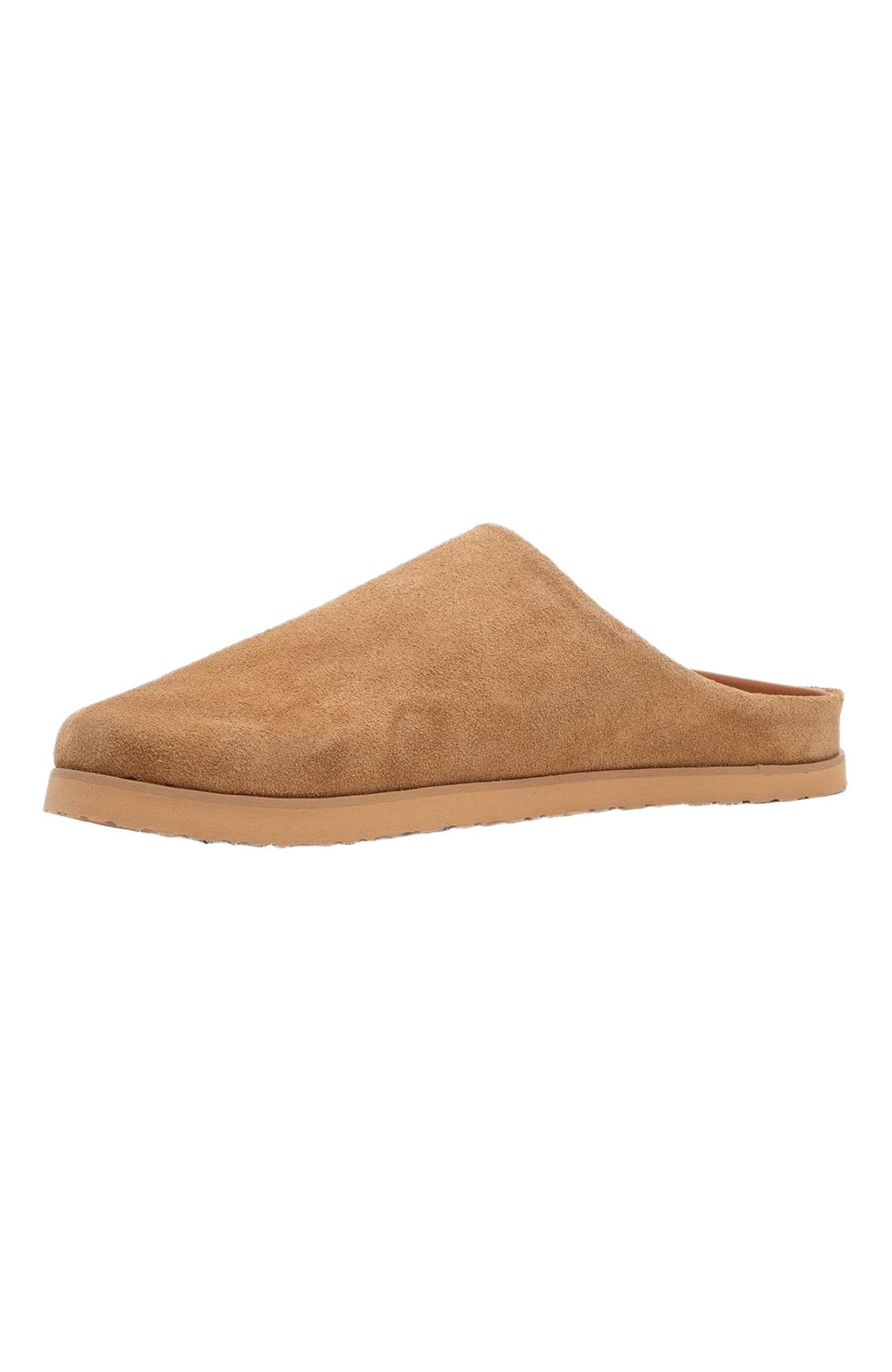 Forever & Always Shoes Space Suede Leather Slide Sandal, Alternate, color, Cognac Leather