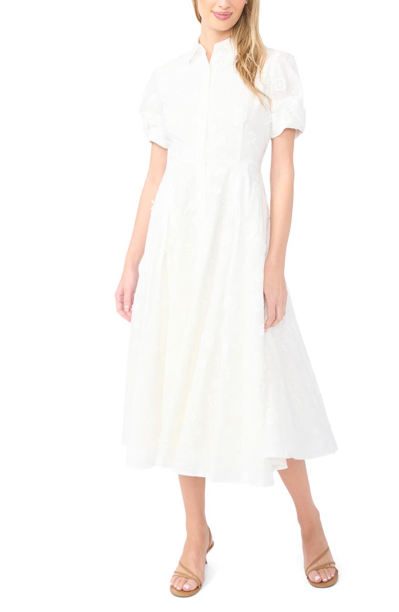 Ted Baker Violet Floral Embroidery Shirtdress, Main, color, New Ivory