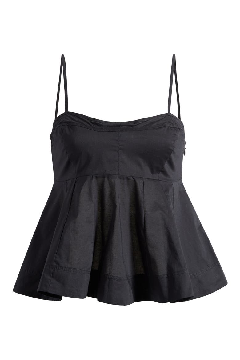 Delta Peplum Camisole, Alternate, color, BLACK