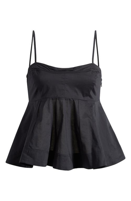 Steve Madden Delta Peplum Camisole In Black