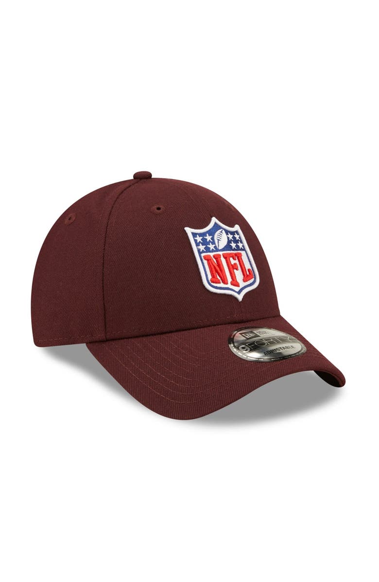 New Era Men's New Era Maroon NFL Shield Logo 9FORTY Adjustable Hat, Alternate, color,