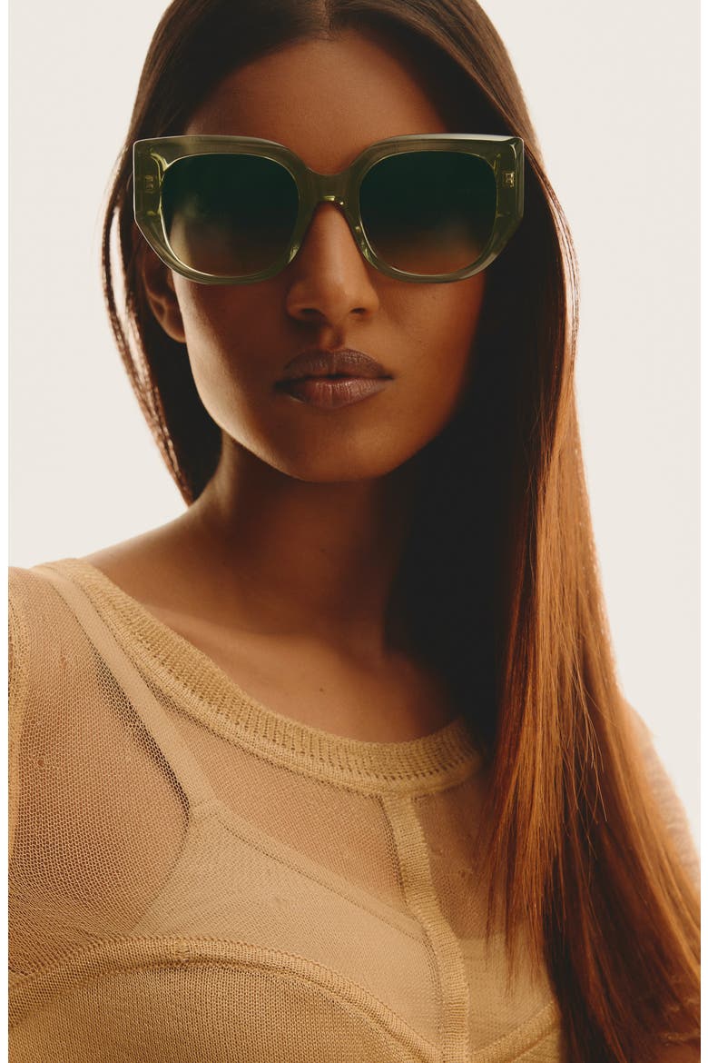 Busy Busy 47mm Small Square Sunglasses, Alternate, color, MOSS/ PALM TAUPE
