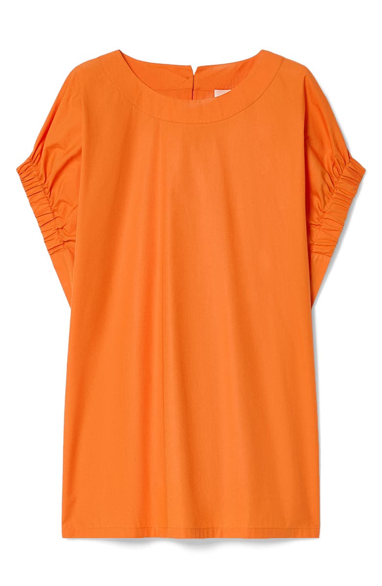Marina Rinaldi Epoca Cotton Poplin Top, Alternate, color, Tangerine