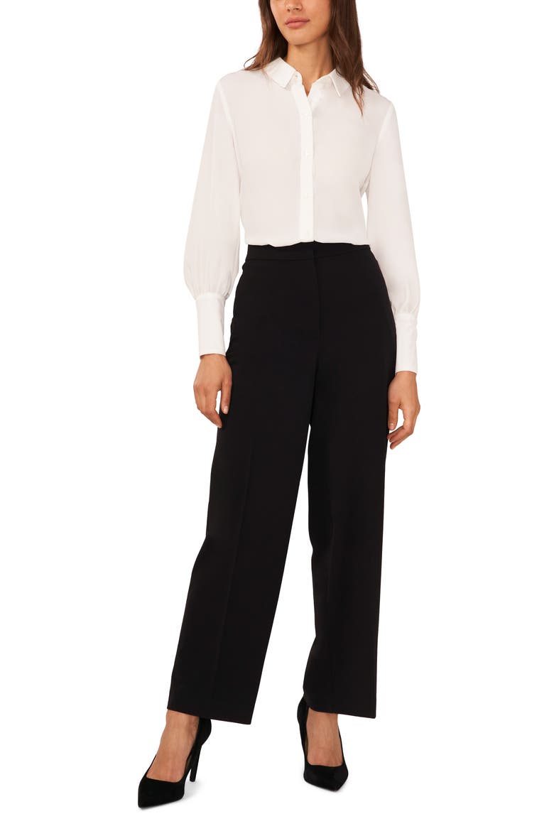 High Waist Wide Leg Pants, Alternate, color, RICH BLACK