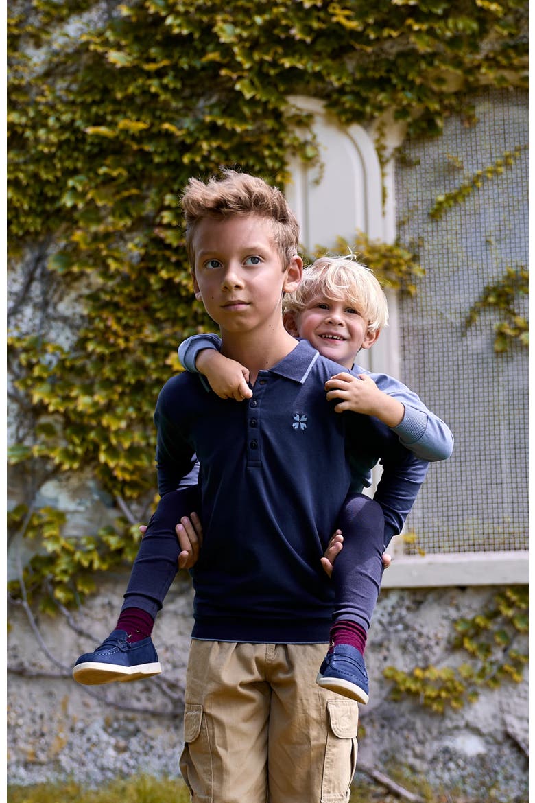 Embroidered Clover Collection - Boys Polo, Alternate, color, Navy Blue