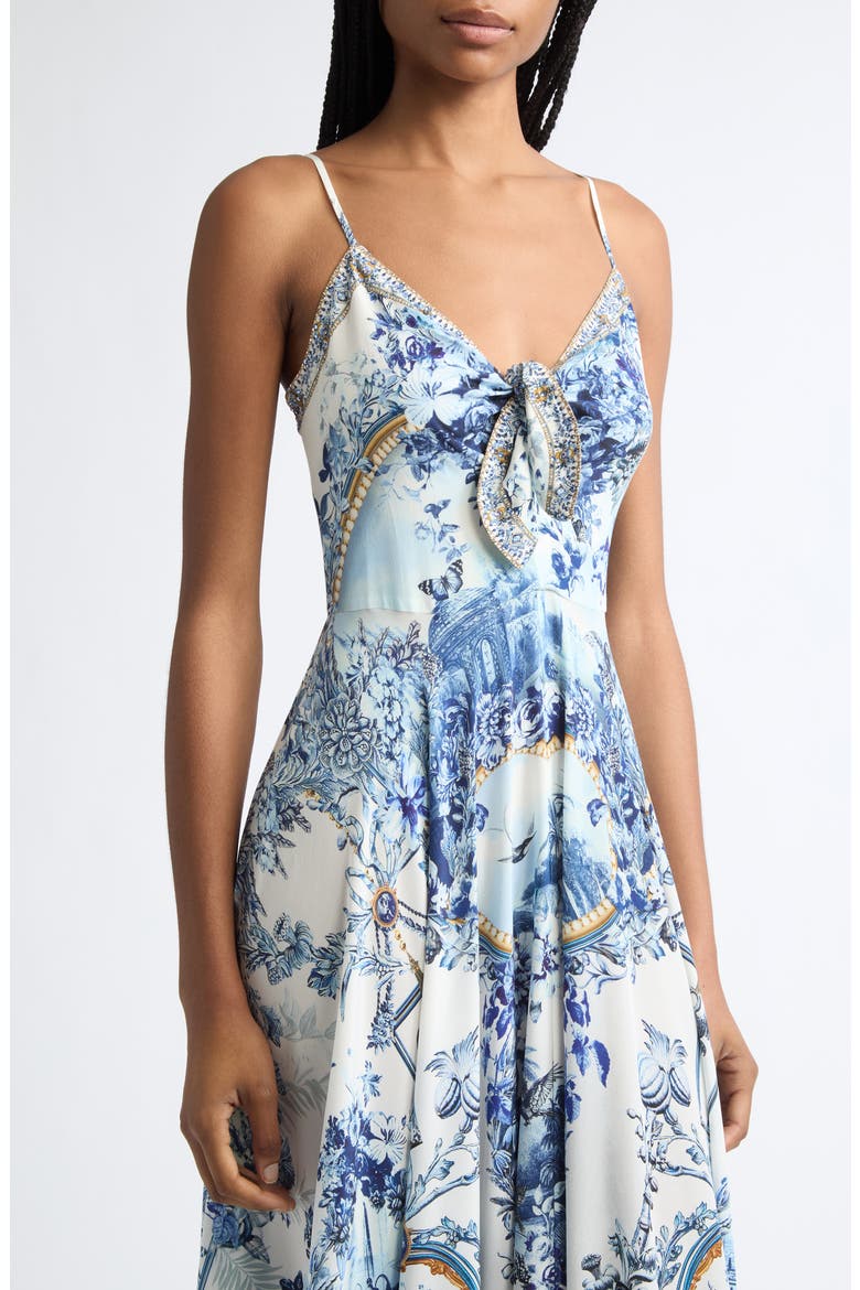 Porcelain Parlor Print Silk Maxi Sundress, Alternate, color, THE PORCELAIN PARLOUR