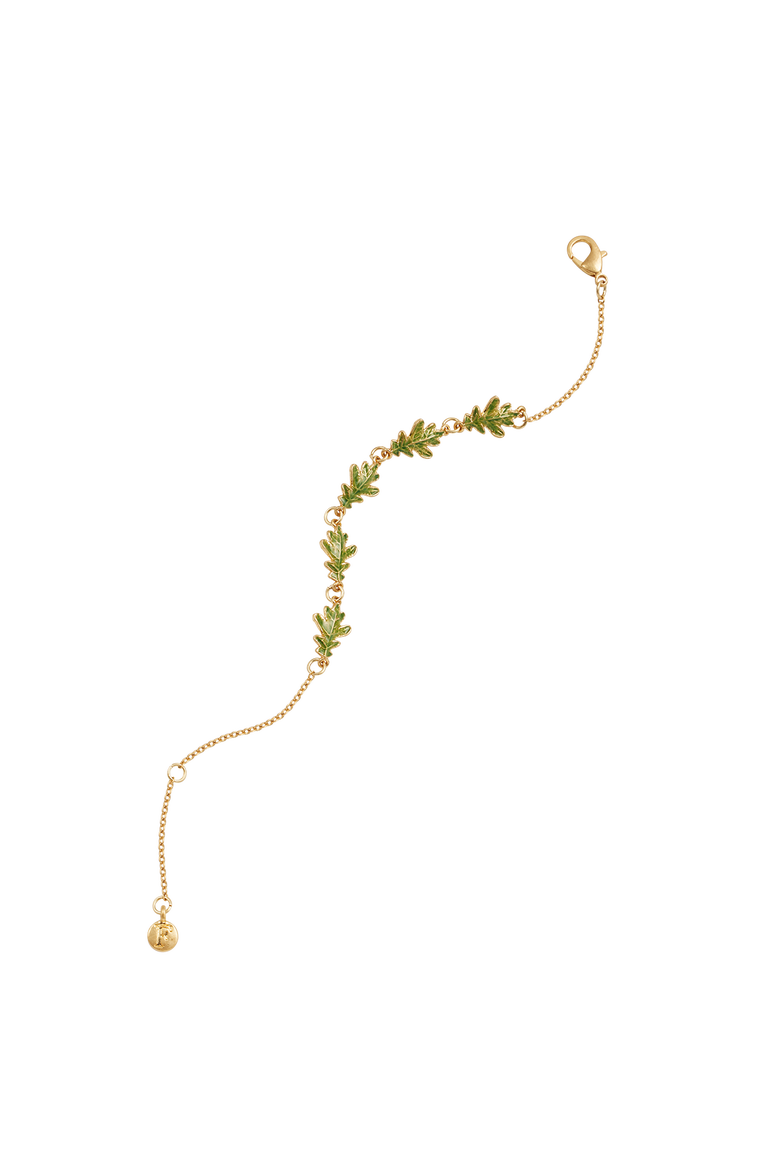 Oak Leaf Gold Bracelet, Alternate, color, Gold