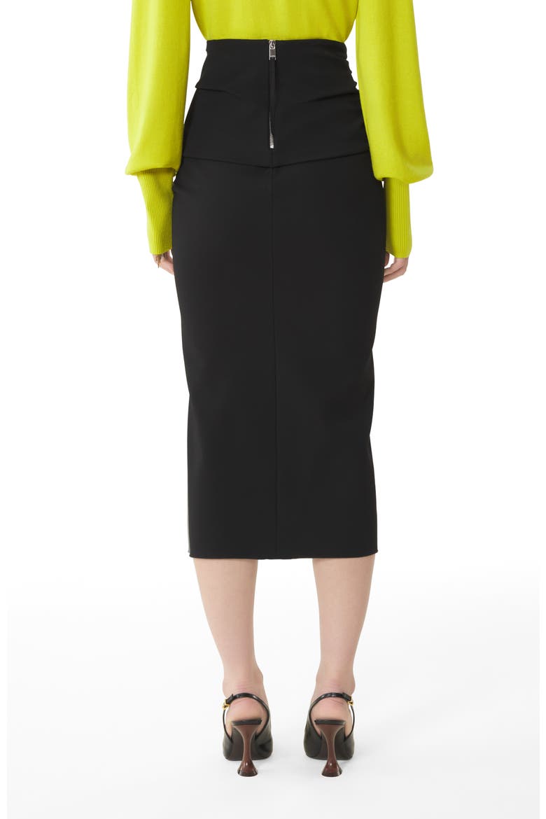Black Midi Skirt In Jersey, Alternate, color, Black
