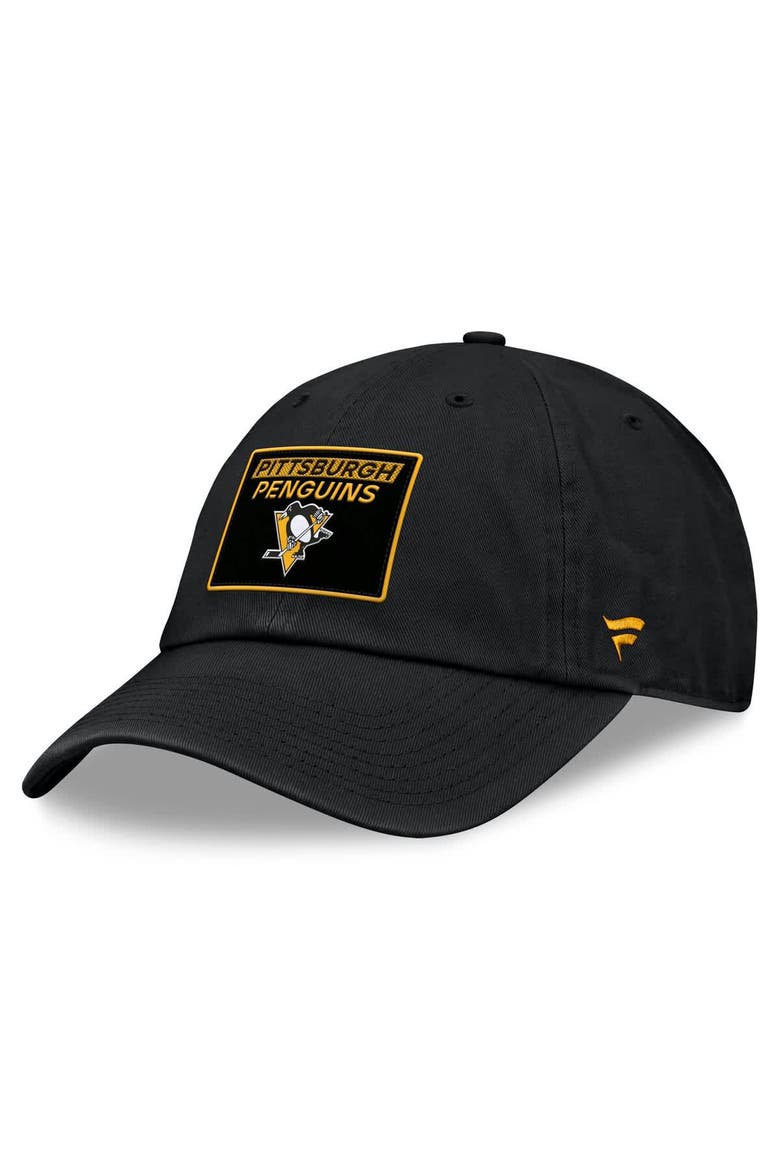 Women's Fanatics Black Pittsburgh Penguins Authentic Pro Rink Adjustable Hat, Main, color, Black