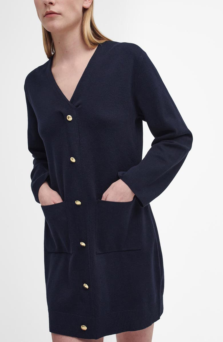 Barbour Anita Long Sleeve Sweater Dress, Alternate, color, Navy Blue