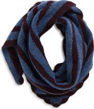 Treasure & Bond Scallop Trim Knit Triangle Scarf