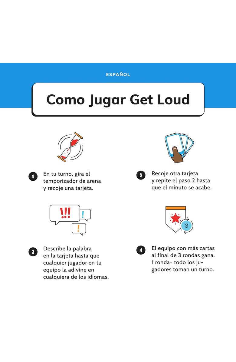 Tragos Get Loud The Bilingual Guessing Word Game,Party Game, Age 8+, Alternate, color, Multicolored