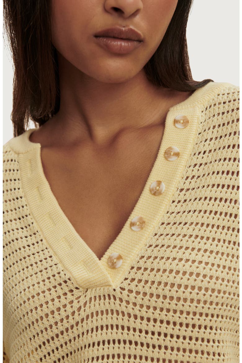 Callie Sheer Knit Cotton Top, Alternate, color, ANISE FLOWER