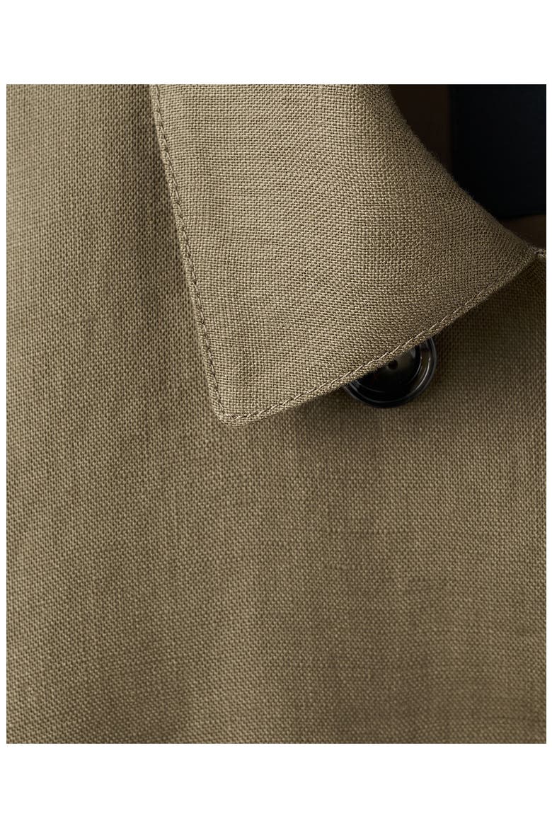 Double Breasted Linen Jacket, Alternate, color, KHAKI GREEN