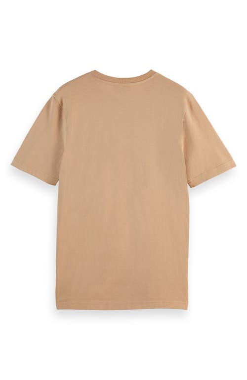 Scotch & Soda Regular Fit Chest Logo Graphic T-shirt In Brown