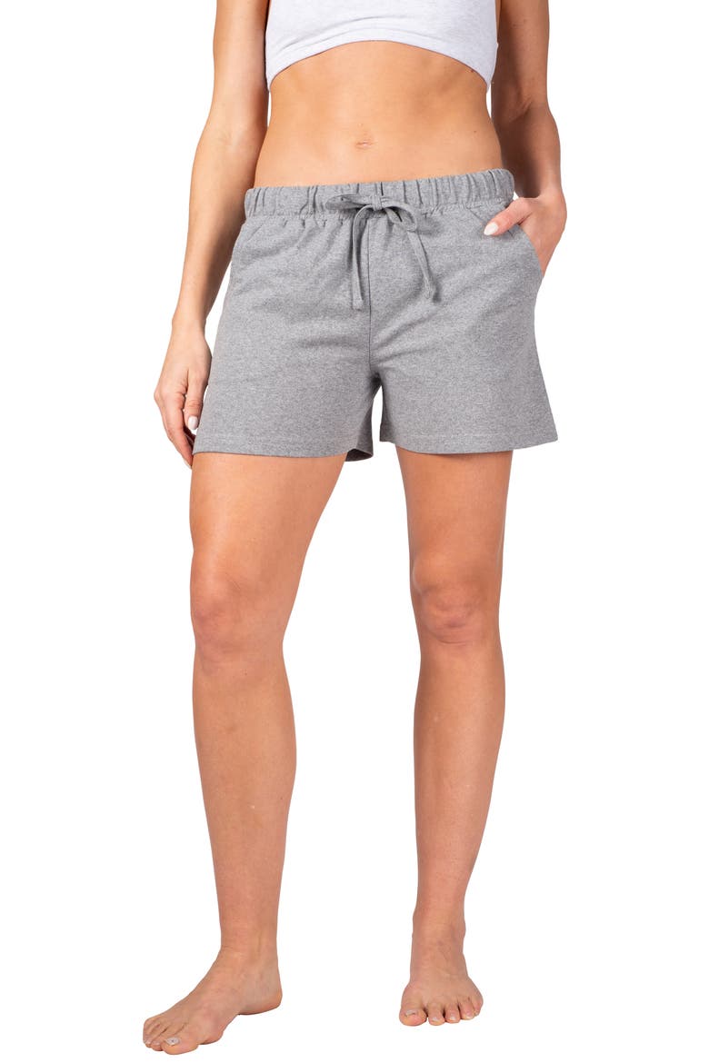 Drawstring Waist Pocket Pajama Shorts - Pack of 3, Alternate, color, HEATHER GREY NAVY BLACK