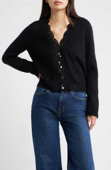 Rails Mer Lace Trim Cardigan