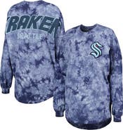 FANATICS Women's Fanatics Branded Deep Sea Blue Seattle Kraken Crystal-Dye Long Sleeve T-Shirt