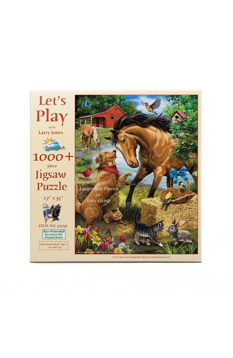 Sunsout Let's Play 1000 piece Jigsaw Puzzle for Adults Large Pieces, Alternate, color, Multicolor