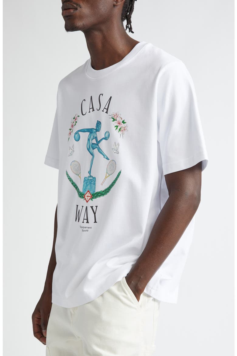 Marble Statue Logo Organic Cotton Graphic T-Shirt, Alternate, color, STATUE EN MARBRE