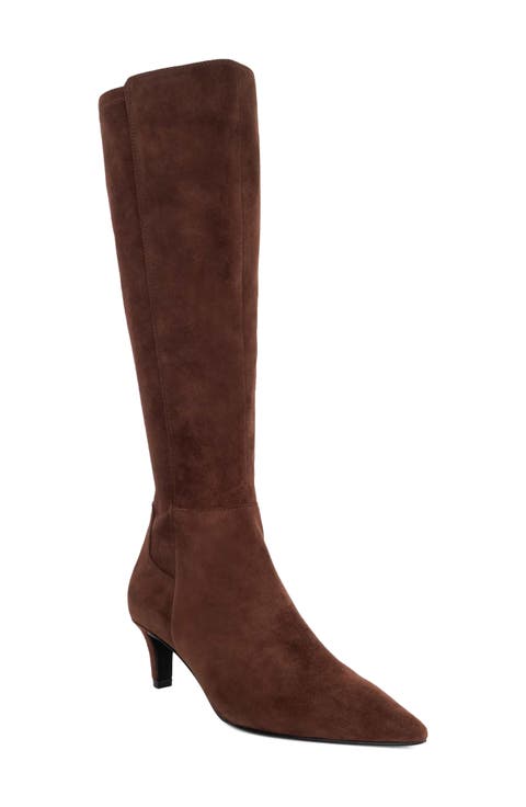 Sultry Leather Knee High Boot