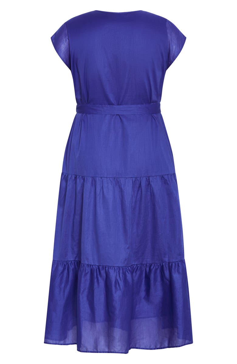 City Chic Kasbah Tiered Cotton Maxi Dress, Alternate, color,